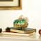 Glitzhome® Small Glitter Glass Pumpkin, Blue & Gold